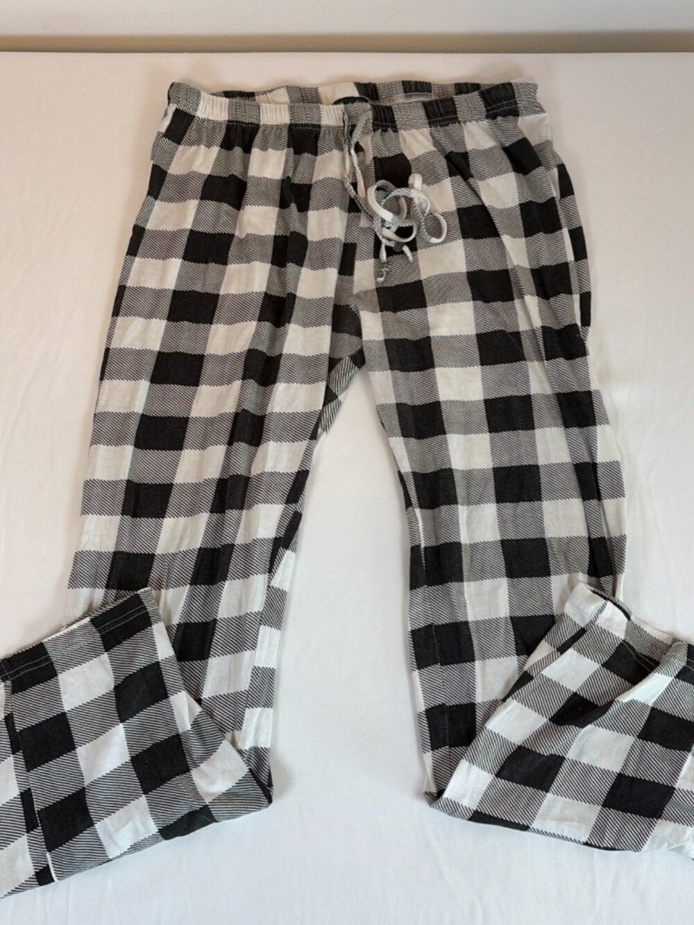 Just Love Checkered Drawstring Pajama Pants Sleepwear Women's M Multicolor